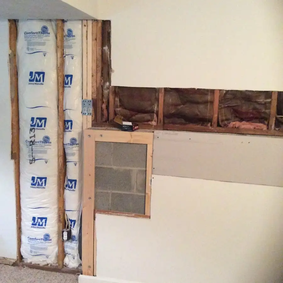 Wall insulation replacement during Contents Cleaning & Restoration in Byron